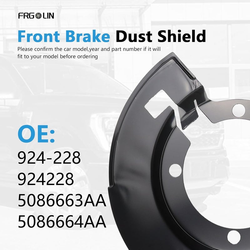 FRGOLIN Front Brake Dust Shield Compatible with Dodge Ram 2500 3500 2003-2008 Replaces 924-228 - Image 3